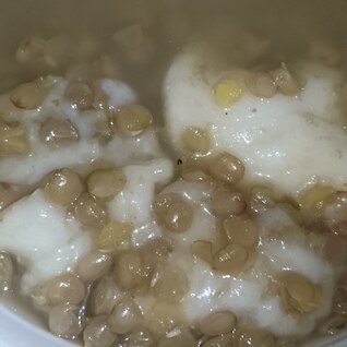 皮付きレンズ豆うす切り餅((株)うさぎもち)お雑煮